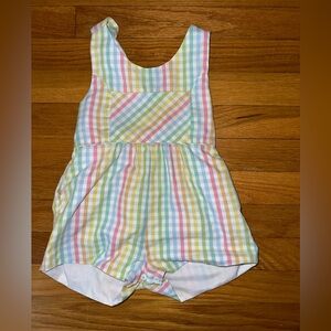 The Beaufort Bonnet Company Pastel Plaid Kids Romper